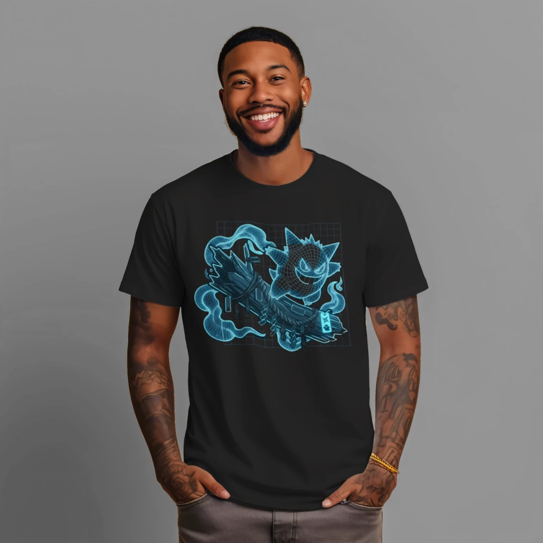 Kanzen Gear | Phantom Signal – Neon Spirit Streetwear Shirt (Holo Edition)