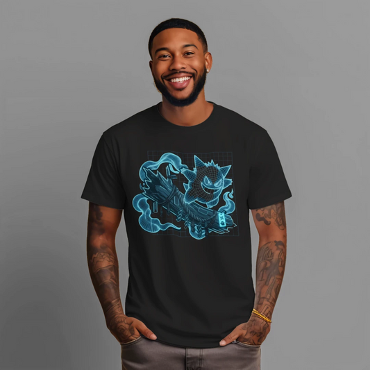 Kanzen Gear | Phantom Signal – Neon Spirit Streetwear Shirt (Holo Edition)