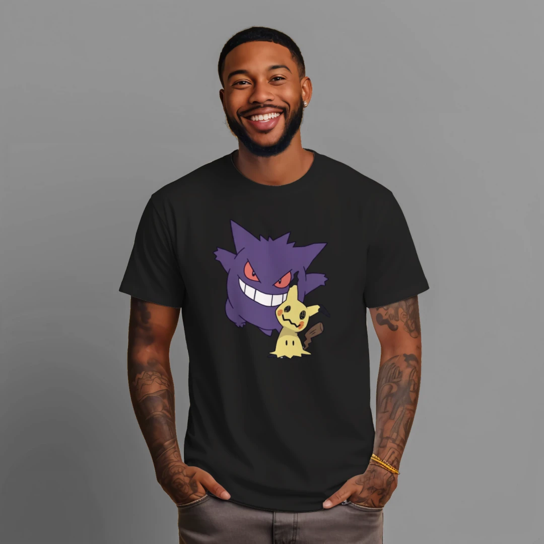 Kanzen Gear | Shadow Duo – Ghost-Type Anime Streetwear Shirt (Phantom Edition)